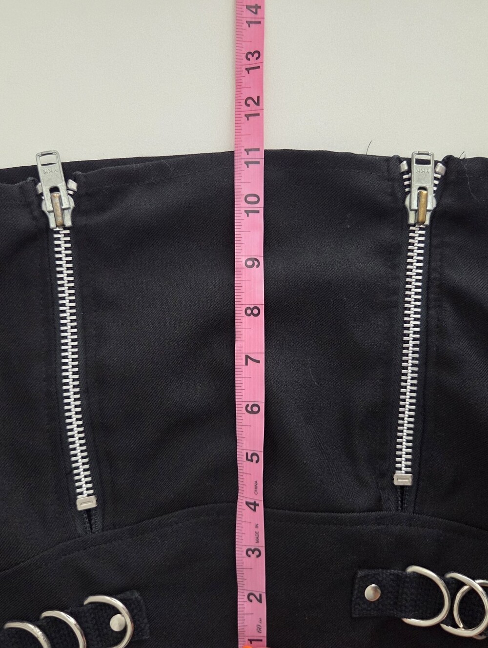 Lip Service Vintage 90s Y2K Goth Zipper O RIng Low Rise Micro Mini Skirt - Picture 8 of 8
